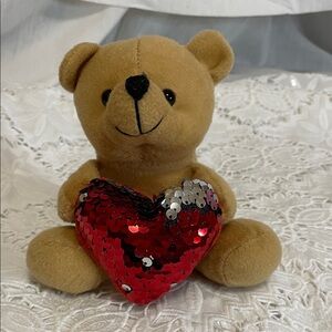 Sequin Heart Teddy Bear Oriental Trading Company